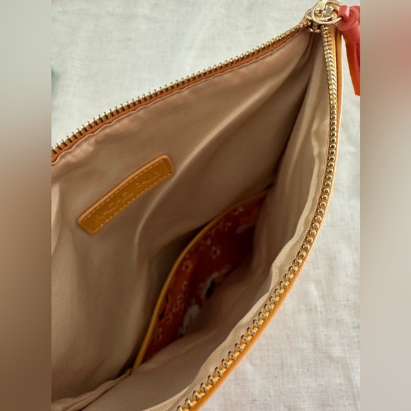 Rachel Pally Reversible Fold Over Clutch Purse Zahara Orange Vegan Leather - Picture 8 of 11